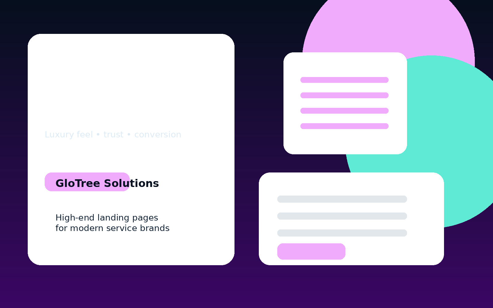 Agency landing page visual